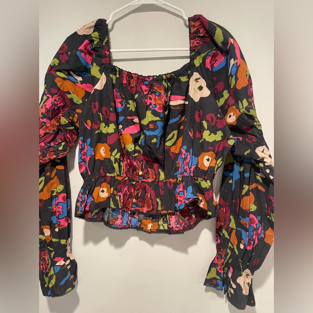 Womens Cleobella multi color floral top size X Large. NEW!